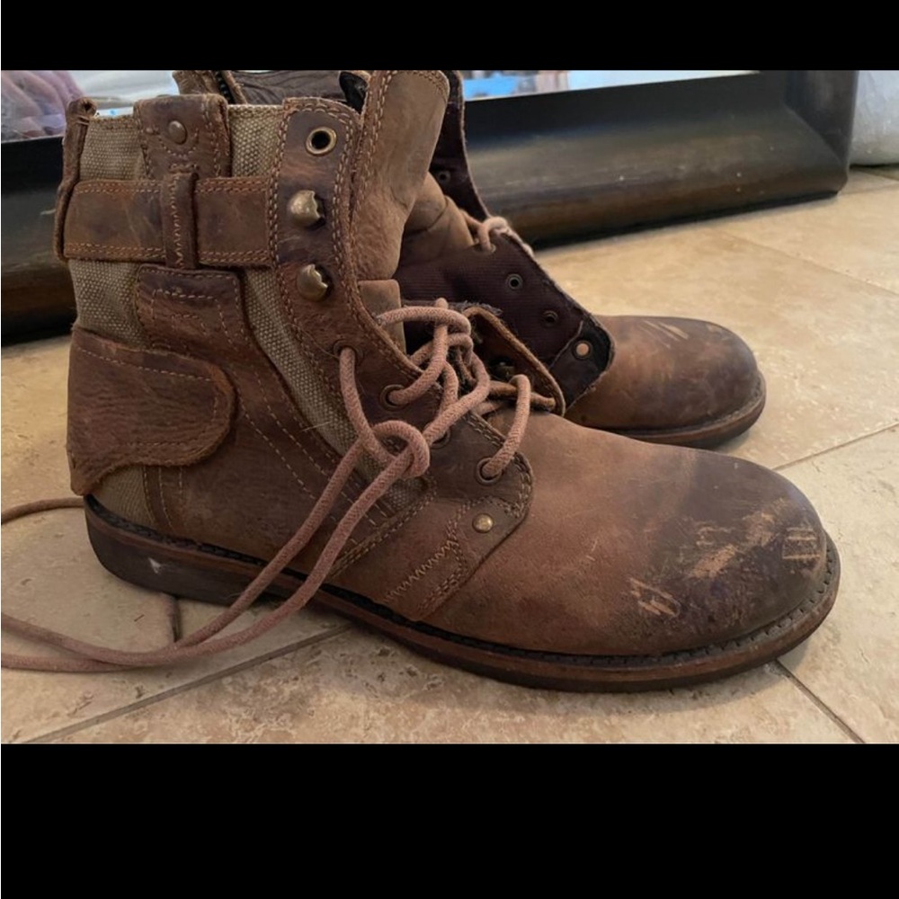 Leather boots